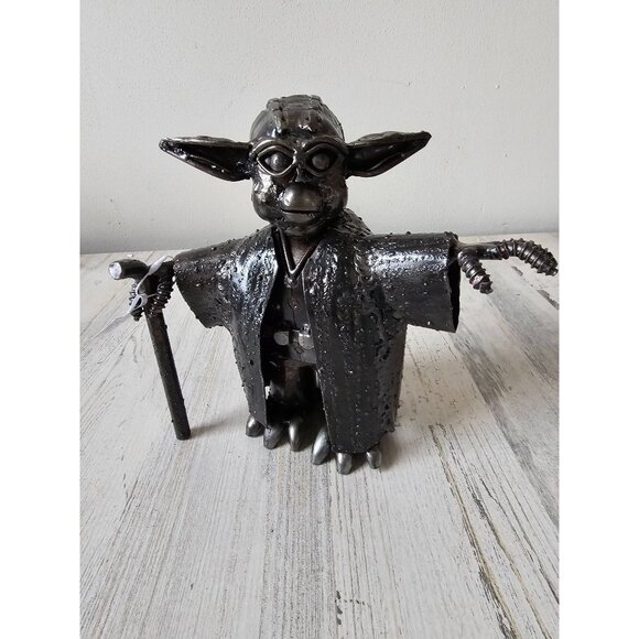 Kalifano Yoda Star wars metal art figurine large recycled unique statue